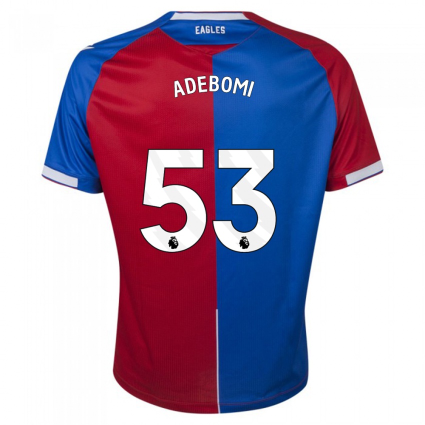 Mænd Ademola Ola Adebomi #53 Rød Blå Hjemmebane Spillertrøjer 2023/24 Trøje T-Shirt