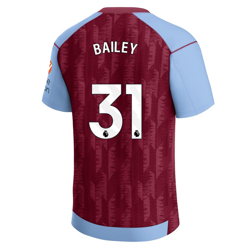 Mænd Leon Bailey #31 Klaret Blå Hjemmebane Spillertrøjer 2023/24 Trøje T-Shirt