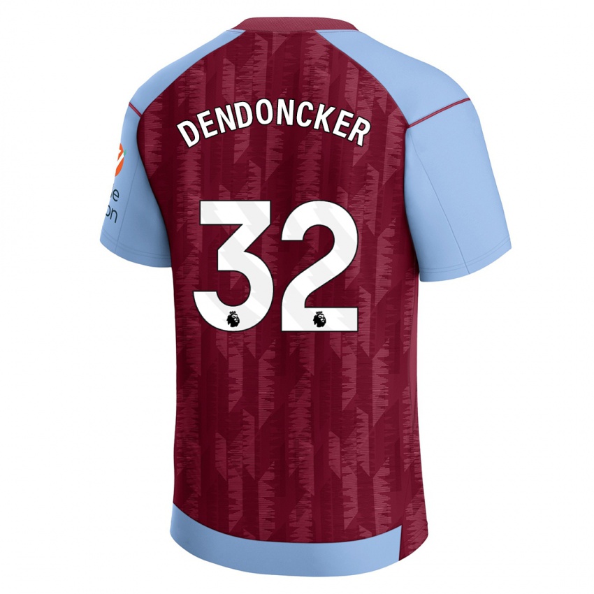 Mænd Leander Dendoncker #32 Klaret Blå Hjemmebane Spillertrøjer 2023/24 Trøje T-Shirt