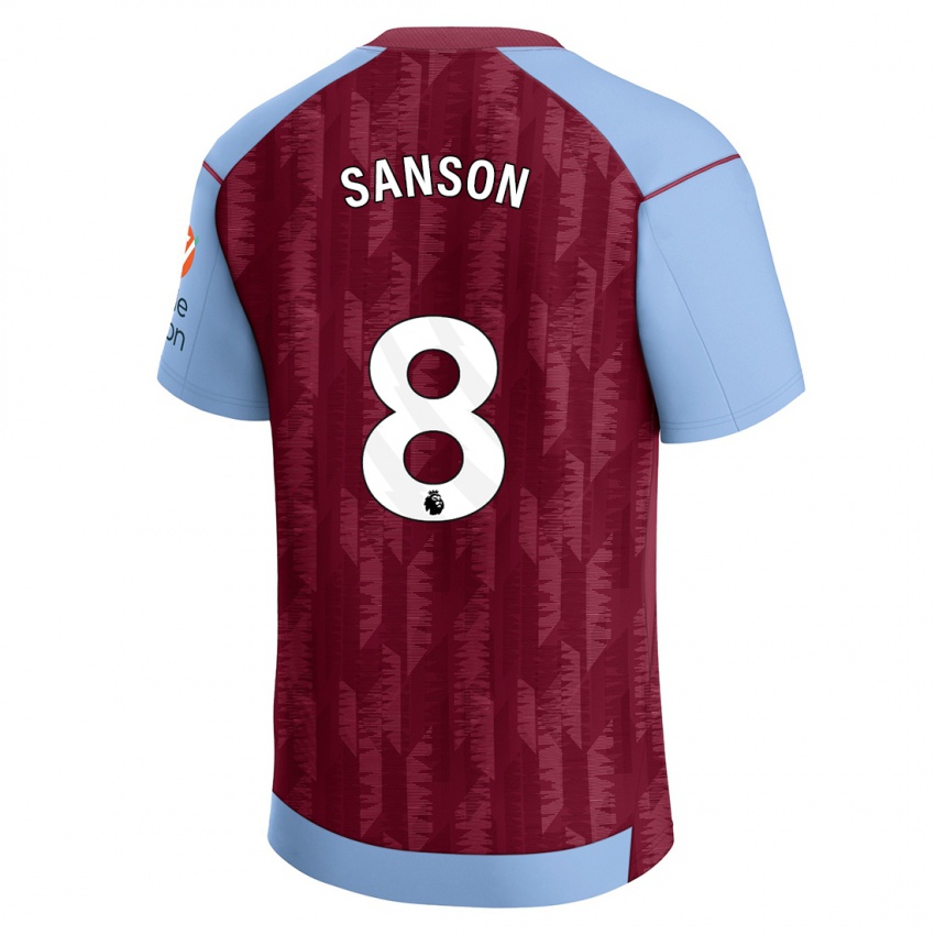 Mænd Morgan Sanson #8 Klaret Blå Hjemmebane Spillertrøjer 2023/24 Trøje T-Shirt