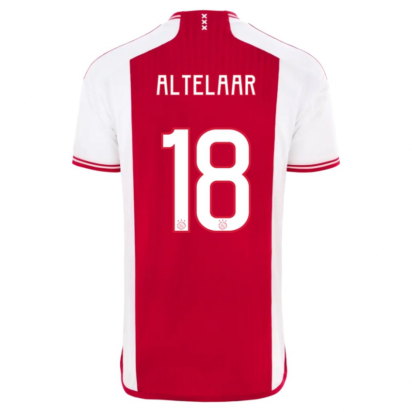 Mænd Jamie Altelaar #18 Rød Hvid Hjemmebane Spillertrøjer 2023/24 Trøje T-Shirt