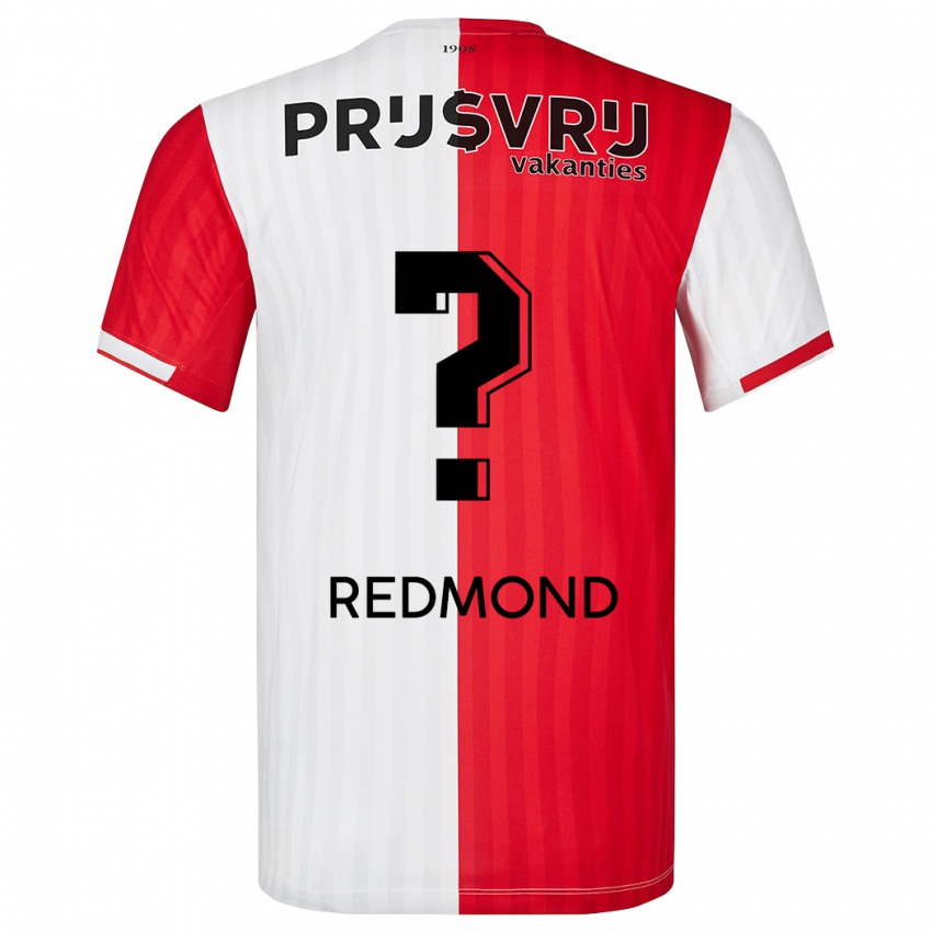Mænd Zepiqueno Redmond #0 Rød Hvid Hjemmebane Spillertrøjer 2023/24 Trøje T-Shirt