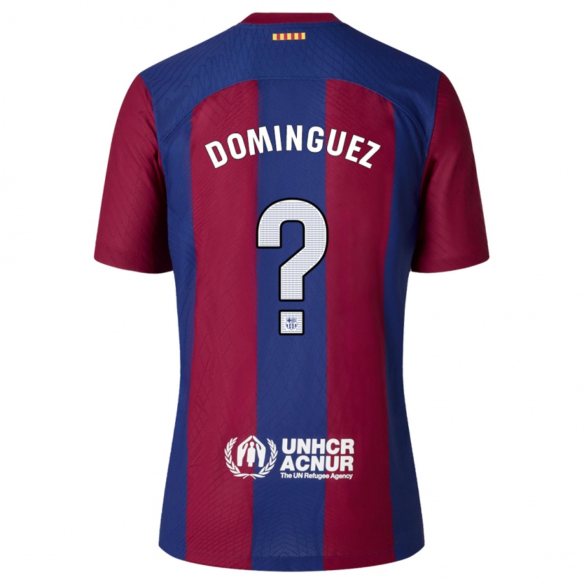 Mænd Sergi Dominguez #0 Rød Blå Hjemmebane Spillertrøjer 2023/24 Trøje T-Shirt