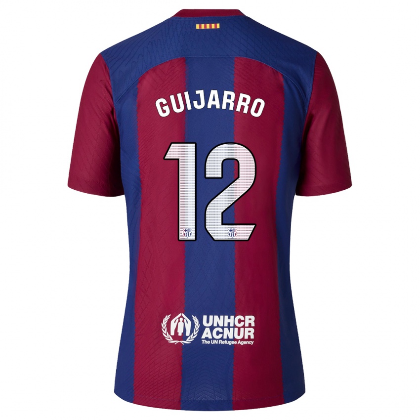 Mænd Patricia Guijarro #12 Rød Blå Hjemmebane Spillertrøjer 2023/24 Trøje T-Shirt
