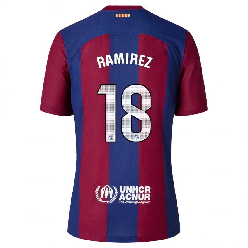 Mænd Emma Ramirez #18 Rød Blå Hjemmebane Spillertrøjer 2023/24 Trøje T-Shirt