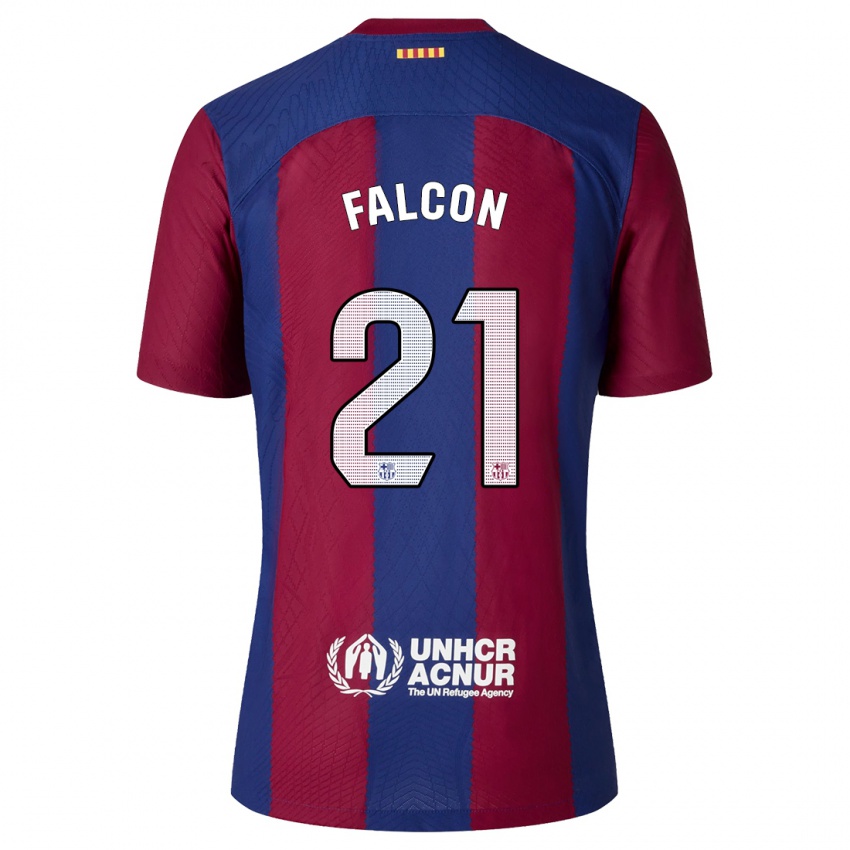 Mænd Andrea Falcon #21 Rød Blå Hjemmebane Spillertrøjer 2023/24 Trøje T-Shirt