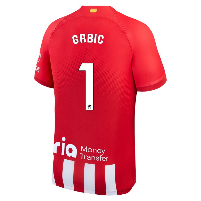 Mænd Ivo Grbic #1 Rød Hvid Hjemmebane Spillertrøjer 2023/24 Trøje T-Shirt