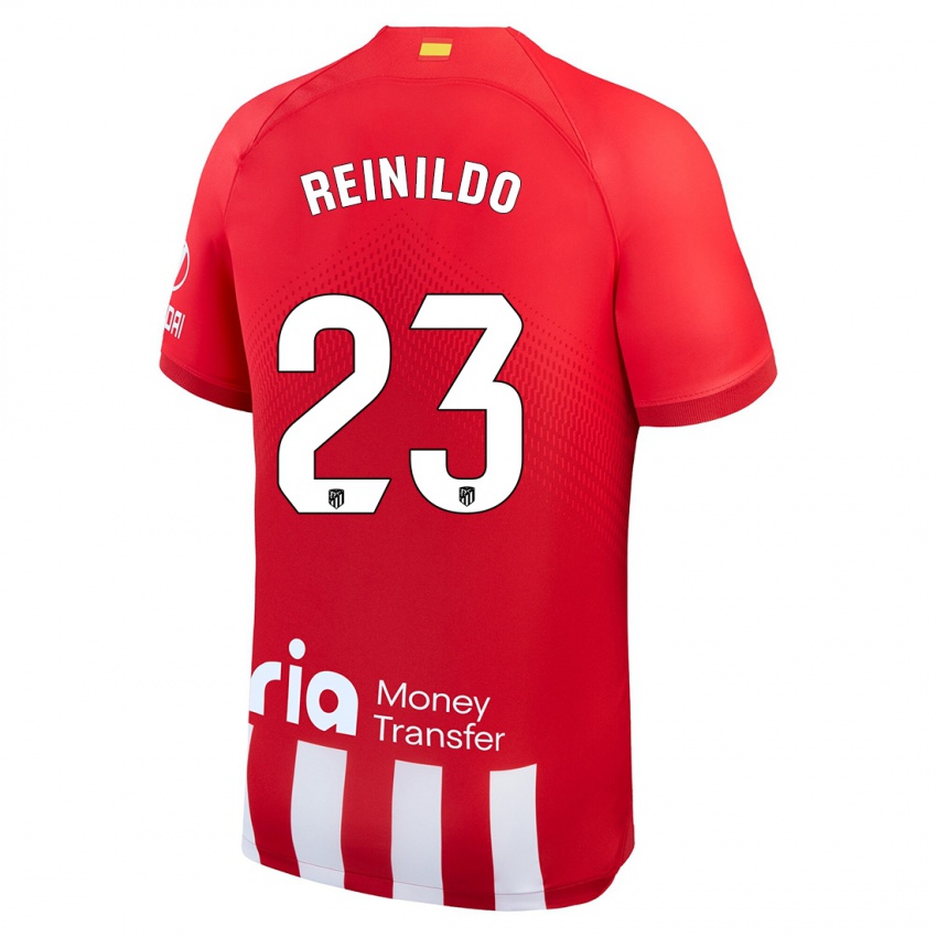 Mænd Reinildo Mandava #23 Rød Hvid Hjemmebane Spillertrøjer 2023/24 Trøje T-Shirt