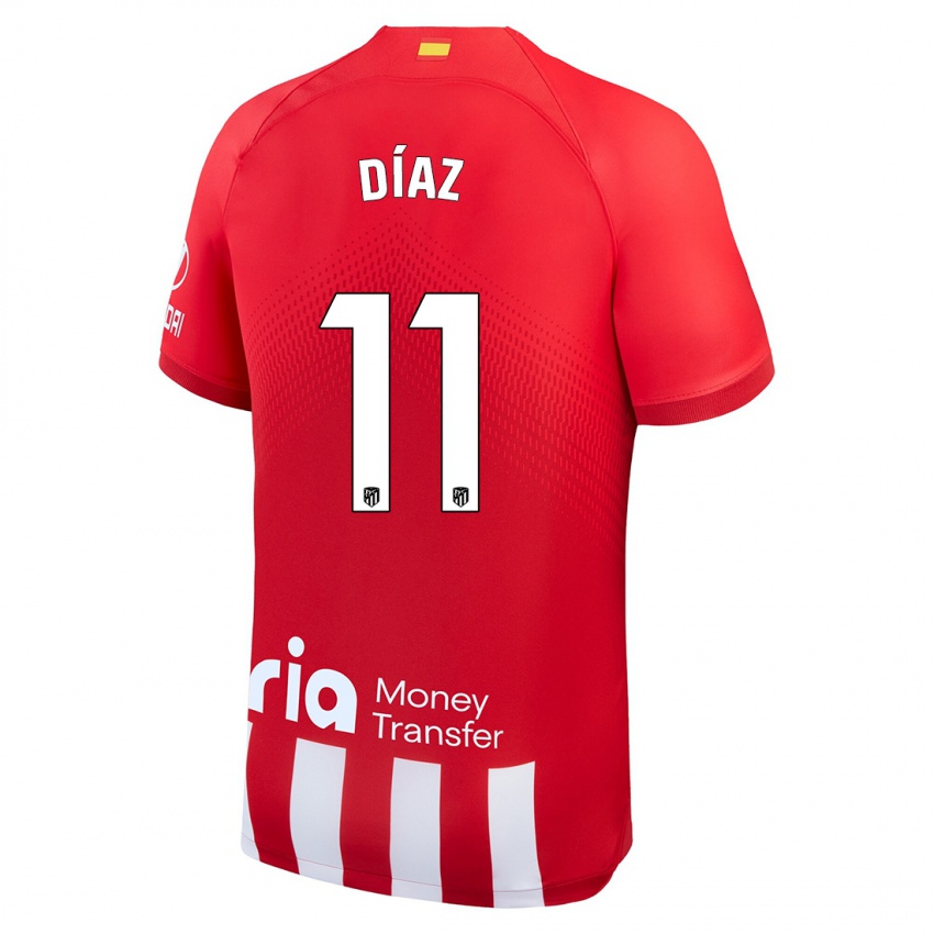 Mænd Julio Díaz #11 Rød Hvid Hjemmebane Spillertrøjer 2023/24 Trøje T-Shirt