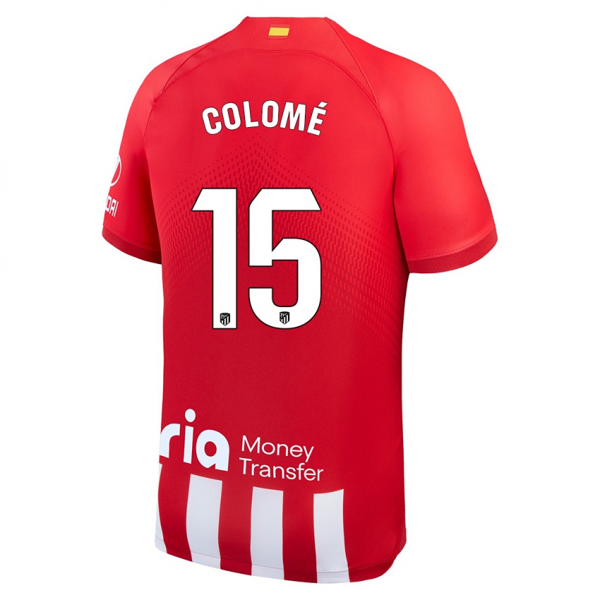 Mænd Jan Colomé #15 Rød Hvid Hjemmebane Spillertrøjer 2023/24 Trøje T-Shirt