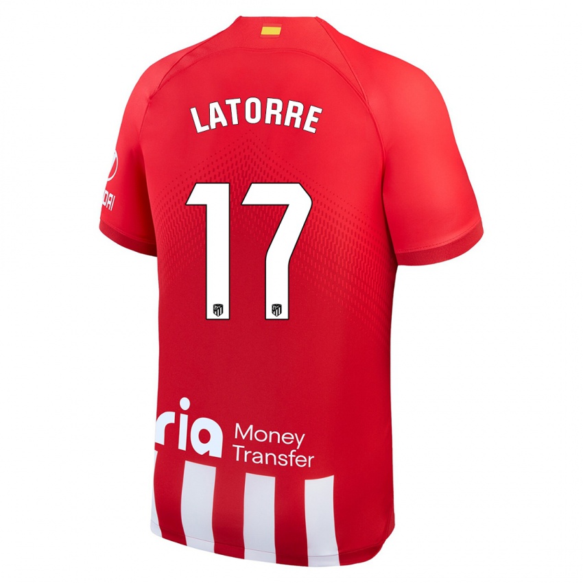 Mænd Barbara Latorre #17 Rød Hvid Hjemmebane Spillertrøjer 2023/24 Trøje T-Shirt