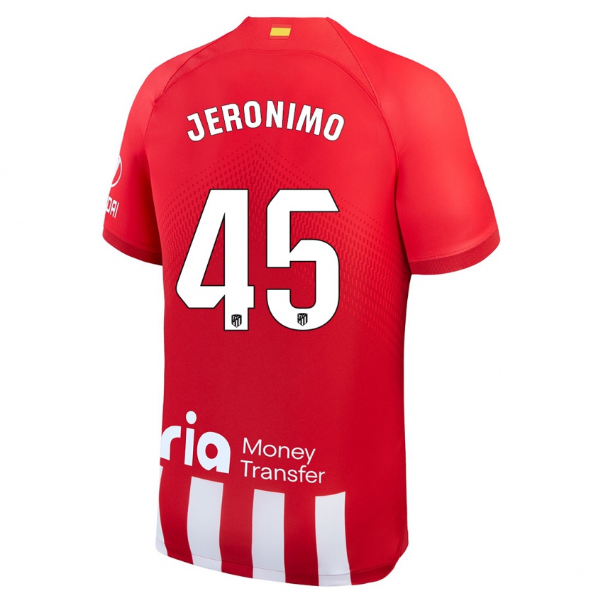 Mænd Isaiah Jeronimo #45 Rød Hvid Hjemmebane Spillertrøjer 2023/24 Trøje T-Shirt