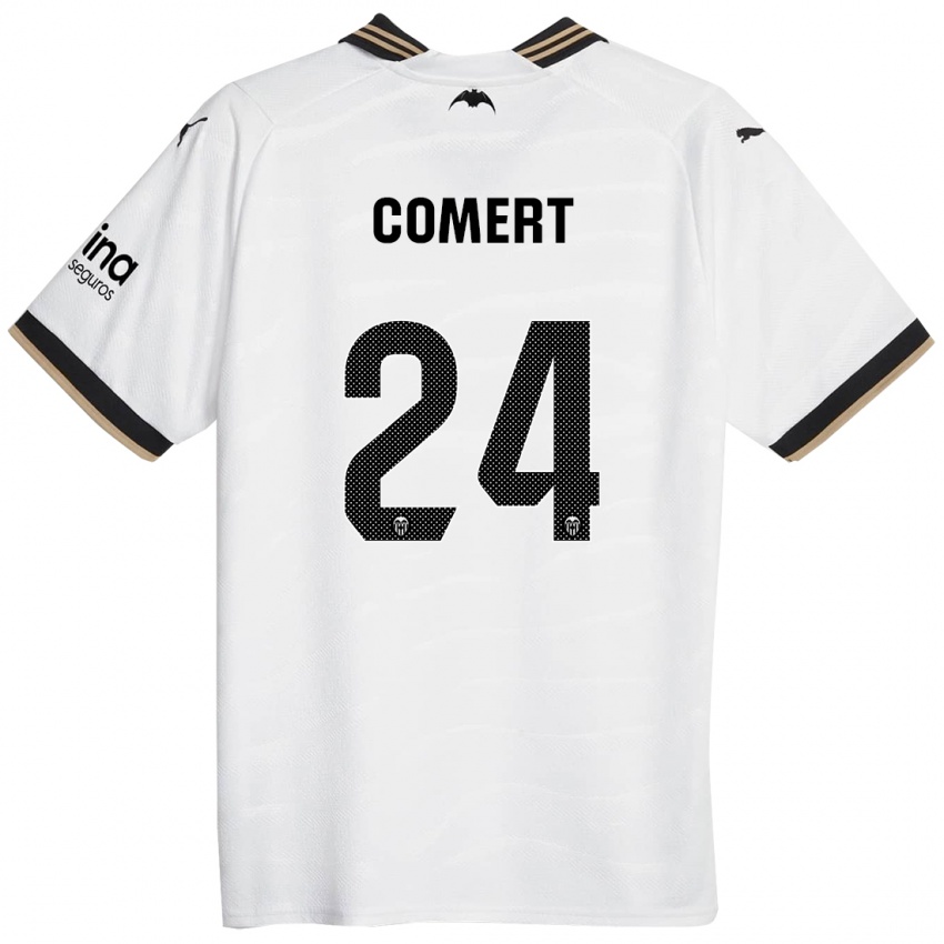 Mænd Eray Comert #24 Hvid Hjemmebane Spillertrøjer 2023/24 Trøje T-Shirt