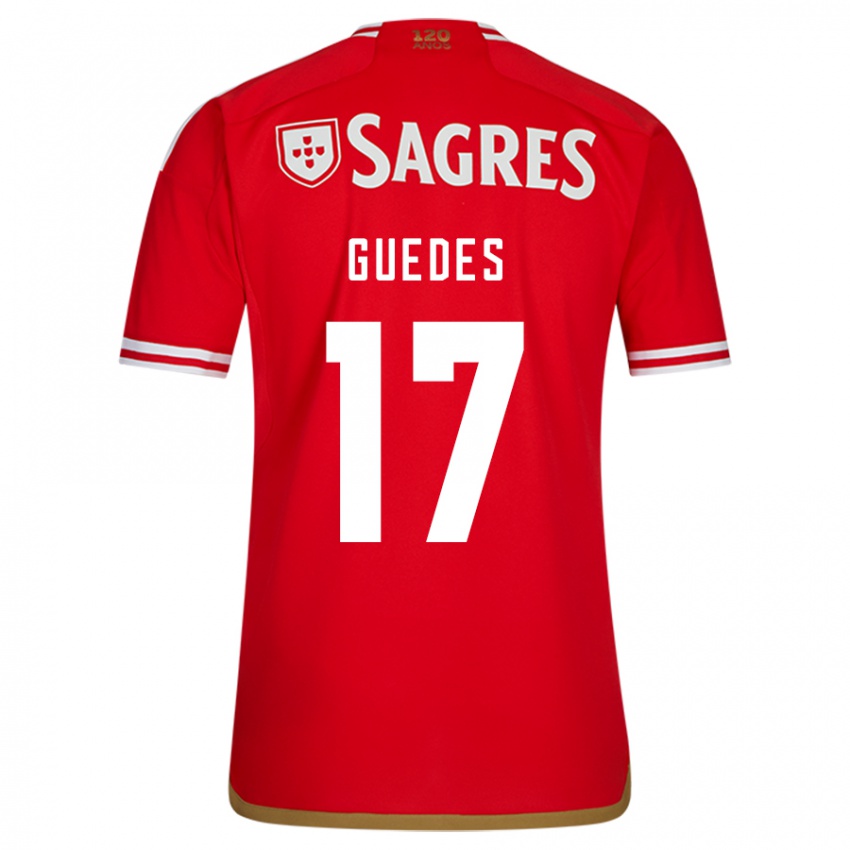 Mænd Goncalo Guedes #17 Rød Hjemmebane Spillertrøjer 2023/24 Trøje T-Shirt