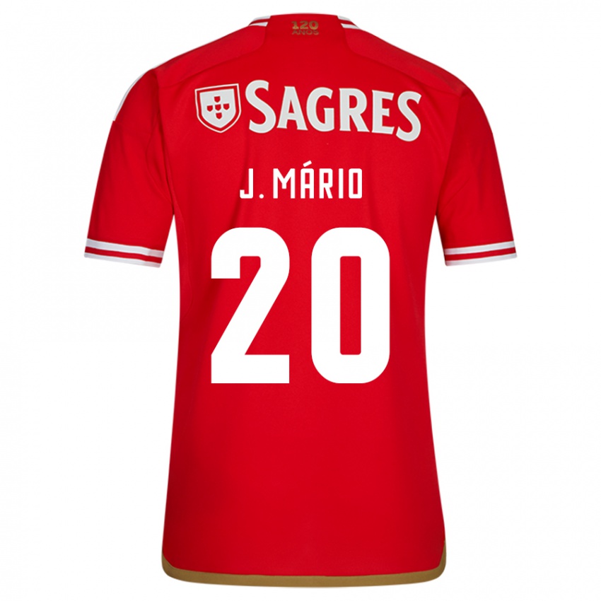 Mænd Joao Mario #20 Rød Hjemmebane Spillertrøjer 2023/24 Trøje T-Shirt