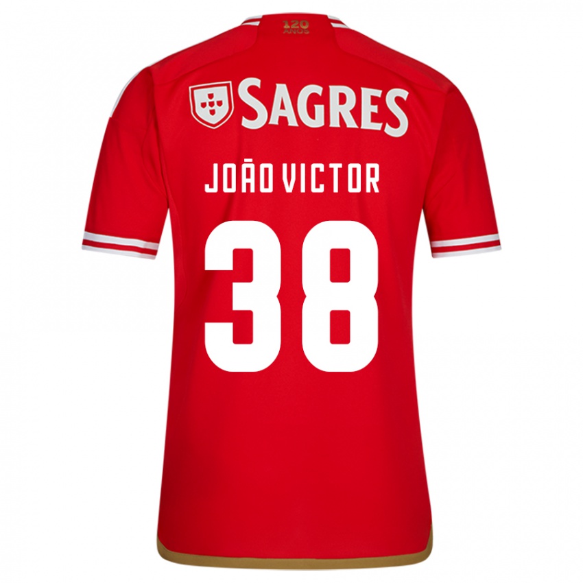 Mænd Joao Victor #38 Rød Hjemmebane Spillertrøjer 2023/24 Trøje T-Shirt