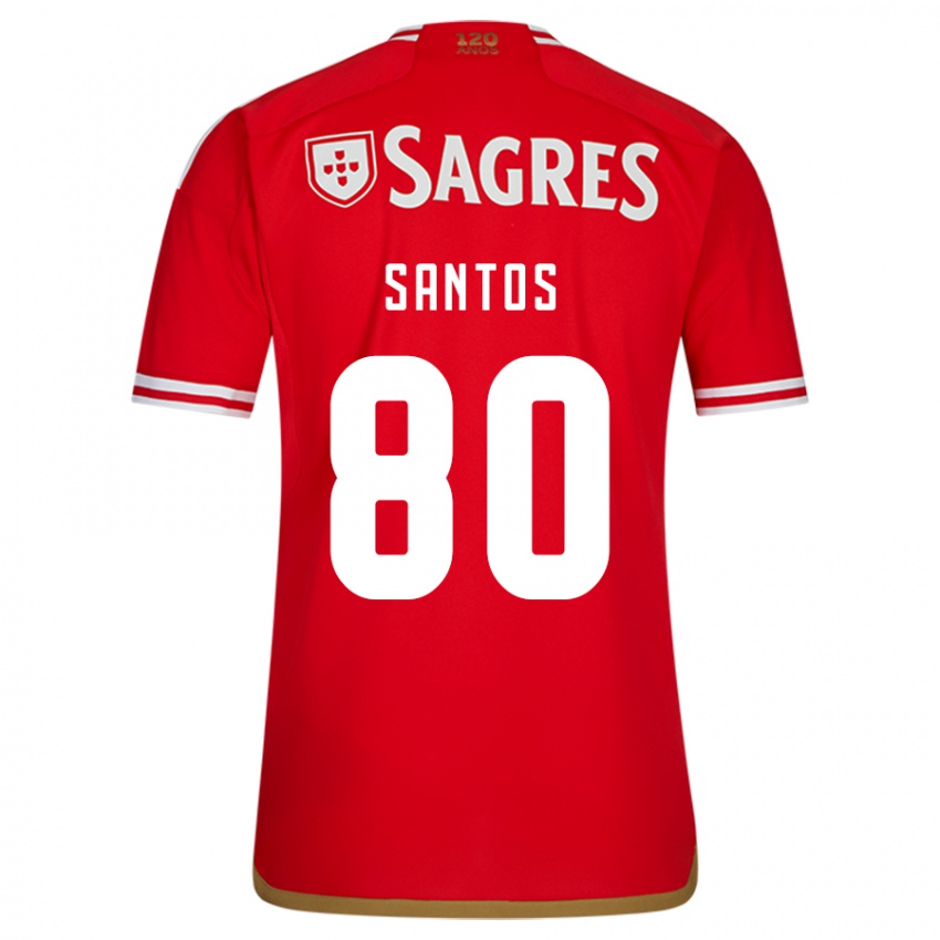 Mænd Pedro Santos #80 Rød Hjemmebane Spillertrøjer 2023/24 Trøje T-Shirt