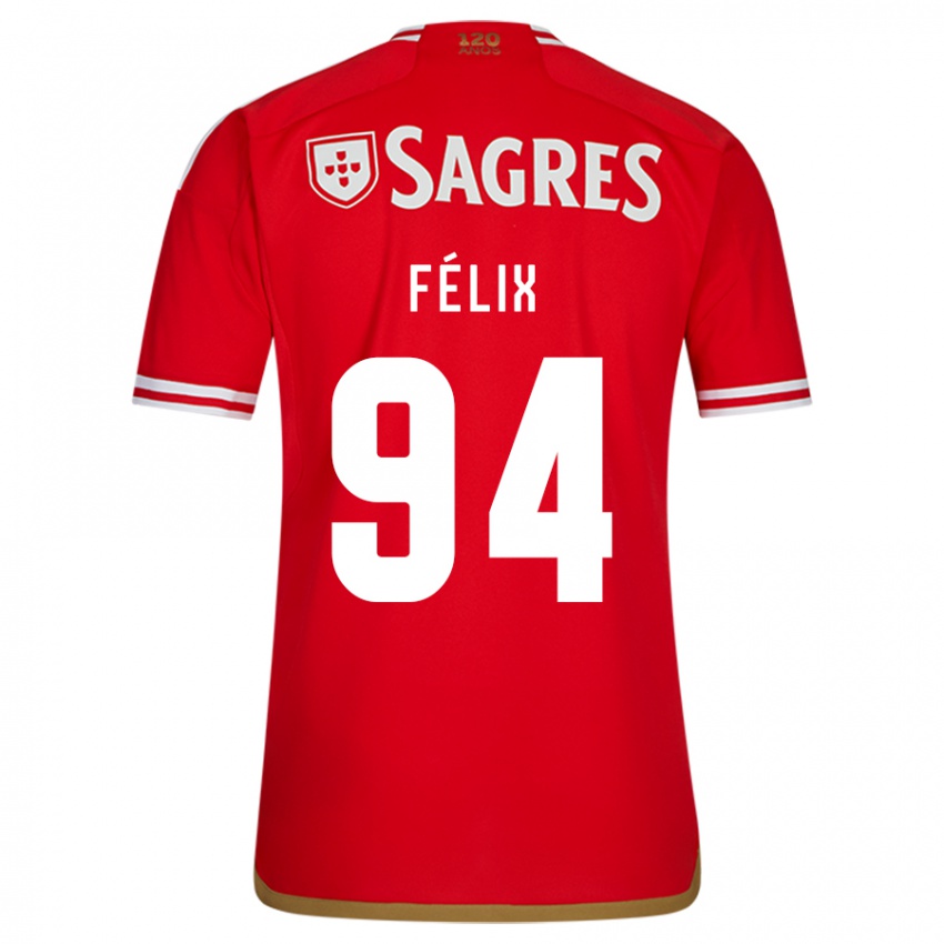 Mænd Hugo Félix #94 Rød Hjemmebane Spillertrøjer 2023/24 Trøje T-Shirt