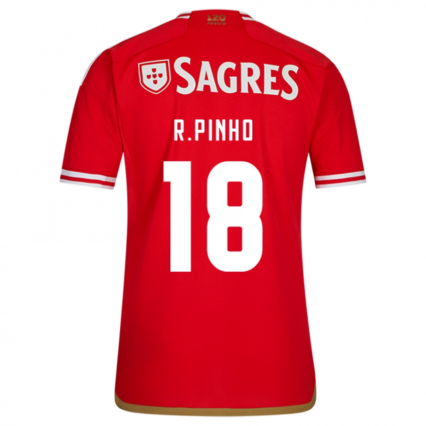 Mænd Rodrigo Pinho #18 Rød Hjemmebane Spillertrøjer 2023/24 Trøje T-Shirt