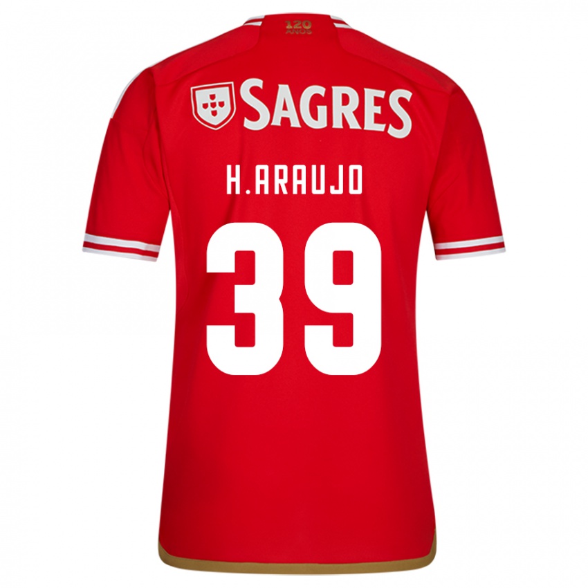 Mænd Henrique Araujo #39 Rød Hjemmebane Spillertrøjer 2023/24 Trøje T-Shirt