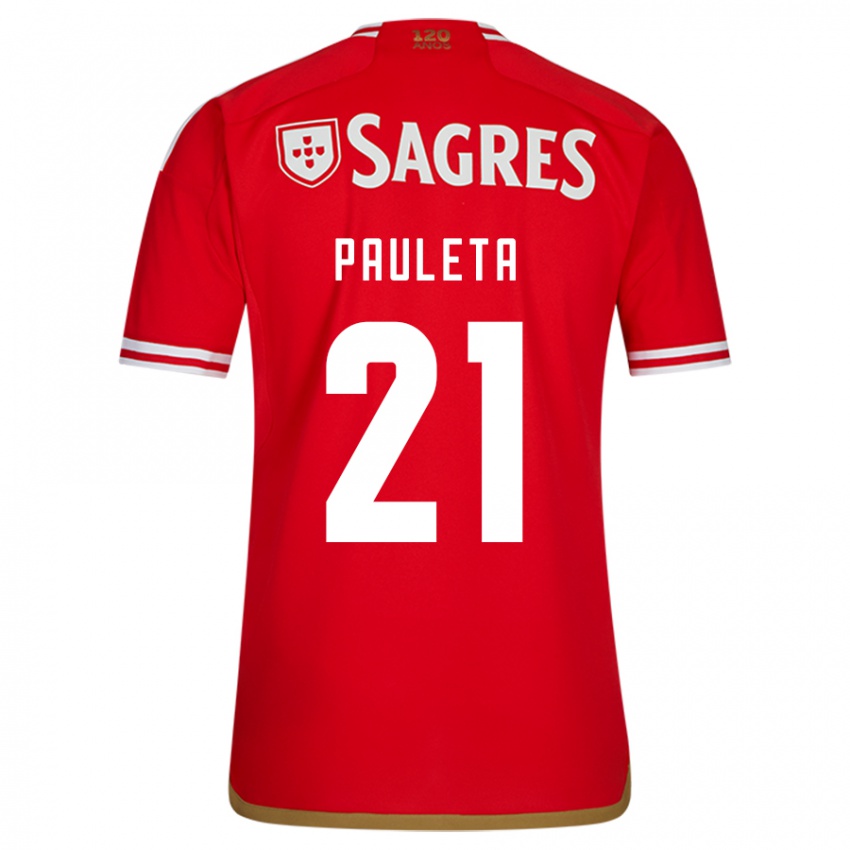 Mænd Pauleta #21 Rød Hjemmebane Spillertrøjer 2023/24 Trøje T-Shirt