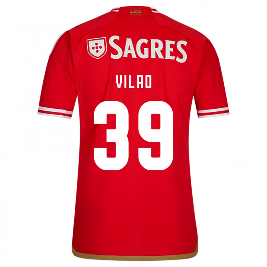 Mænd Carolina Vilao #39 Rød Hjemmebane Spillertrøjer 2023/24 Trøje T-Shirt