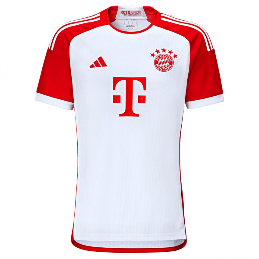 Mænd Noel Aseko Nkili #21 Rød Hvid Hjemmebane Spillertrøjer 2023/24 Trøje T-Shirt