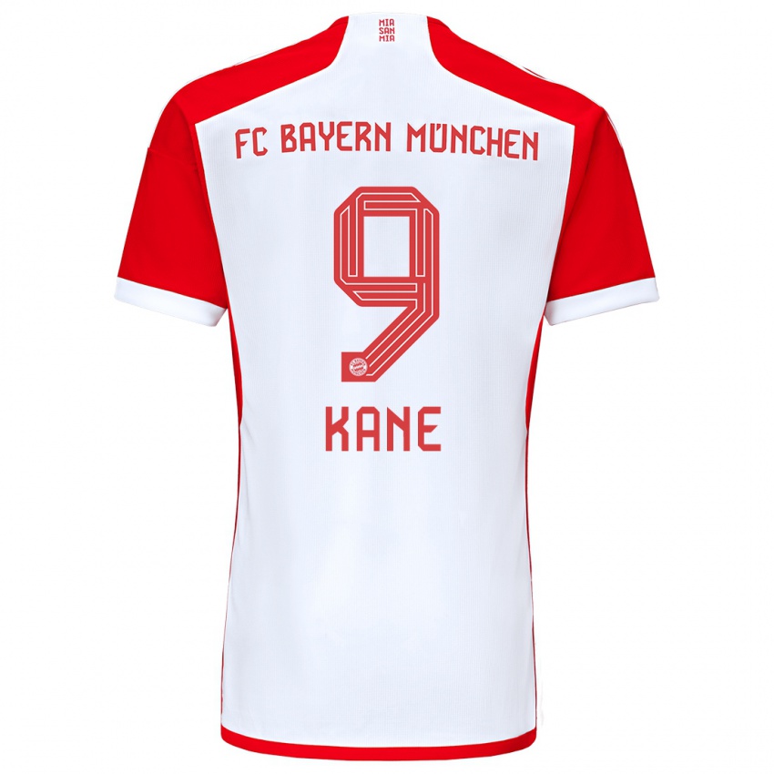 Mænd Harry Kane #9 Rød Hvid Hjemmebane Spillertrøjer 2023/24 Trøje T-Shirt