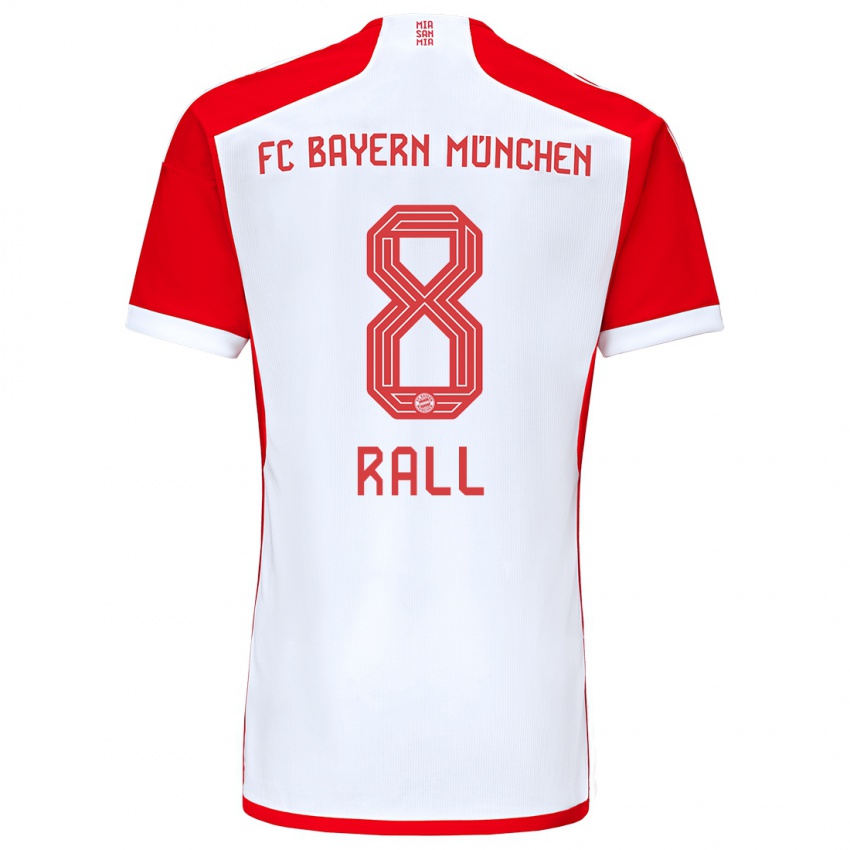 Mænd Maximiliane Rall #8 Rød Hvid Hjemmebane Spillertrøjer 2023/24 Trøje T-Shirt