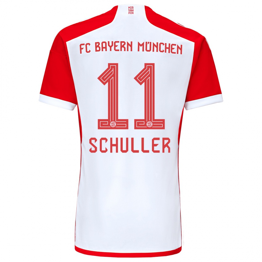 Mænd Lea Schuller #11 Rød Hvid Hjemmebane Spillertrøjer 2023/24 Trøje T-Shirt