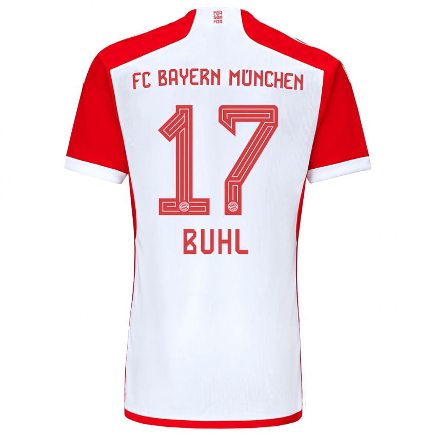 Mænd Klara Buhl #17 Rød Hvid Hjemmebane Spillertrøjer 2023/24 Trøje T-Shirt