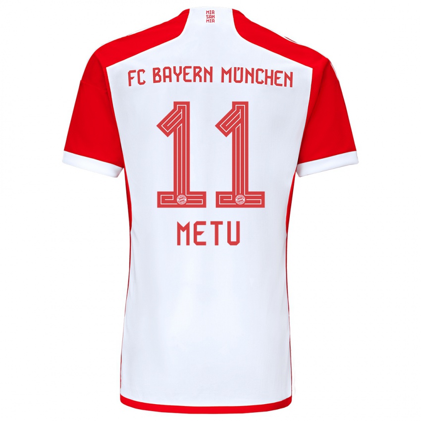 Mænd Emilian Metu #11 Rød Hvid Hjemmebane Spillertrøjer 2023/24 Trøje T-Shirt