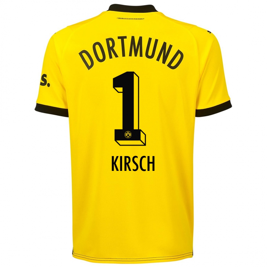 Mænd Marian Kirsch #1 Gul Hjemmebane Spillertrøjer 2023/24 Trøje T-Shirt