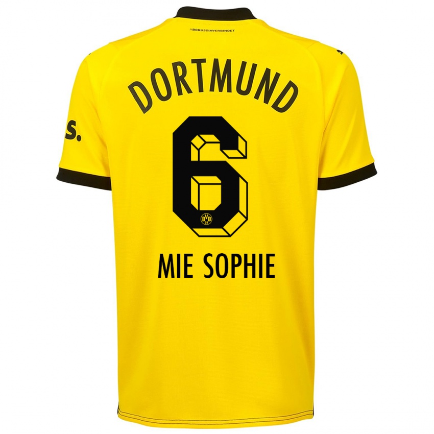 Mænd Sando Mie Sophie #6 Gul Hjemmebane Spillertrøjer 2023/24 Trøje T-Shirt