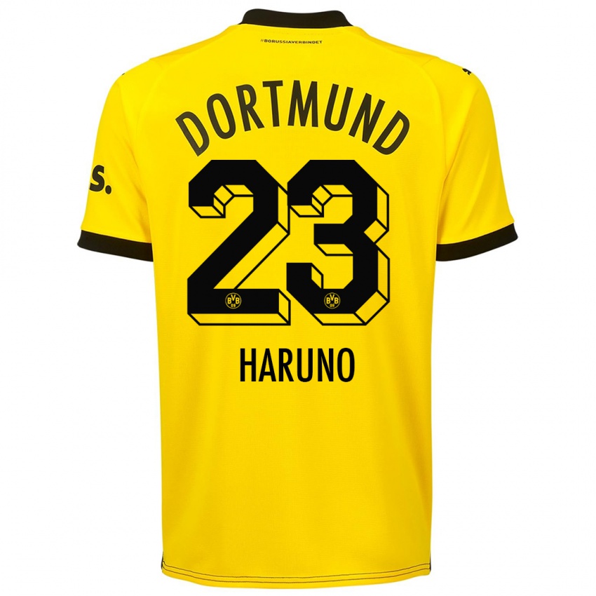 Mænd Sasaki Haruno #23 Gul Hjemmebane Spillertrøjer 2023/24 Trøje T-Shirt