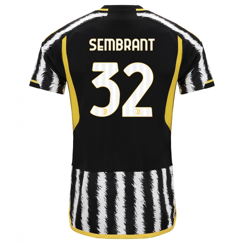 Mænd Linda Sembrant #32 Sort Hvid Hjemmebane Spillertrøjer 2023/24 Trøje T-Shirt
