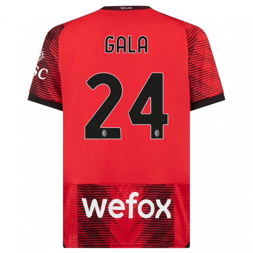 Mænd Antonio Gala #24 Rød Sort Hjemmebane Spillertrøjer 2023/24 Trøje T-Shirt