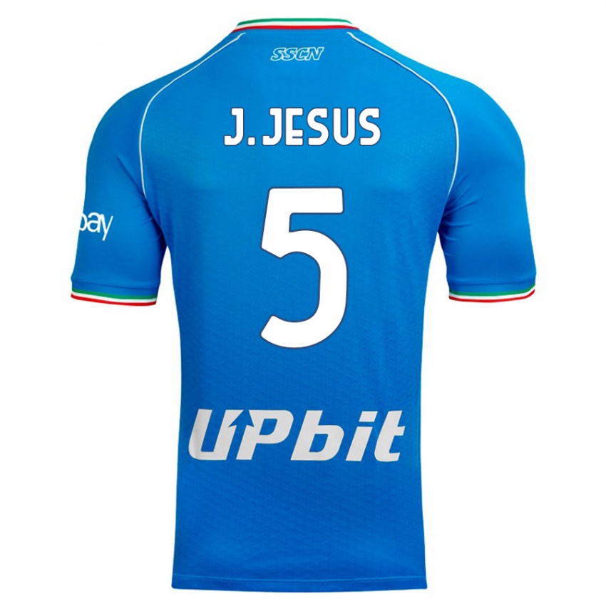 Mænd Juan Jesus #5 Himmelblå Hjemmebane Spillertrøjer 2023/24 Trøje T-Shirt
