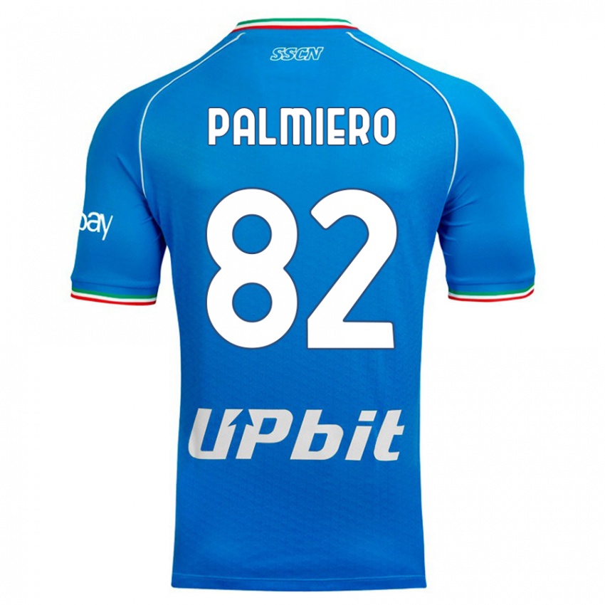 Mænd Luca Palmiero #82 Himmelblå Hjemmebane Spillertrøjer 2023/24 Trøje T-Shirt