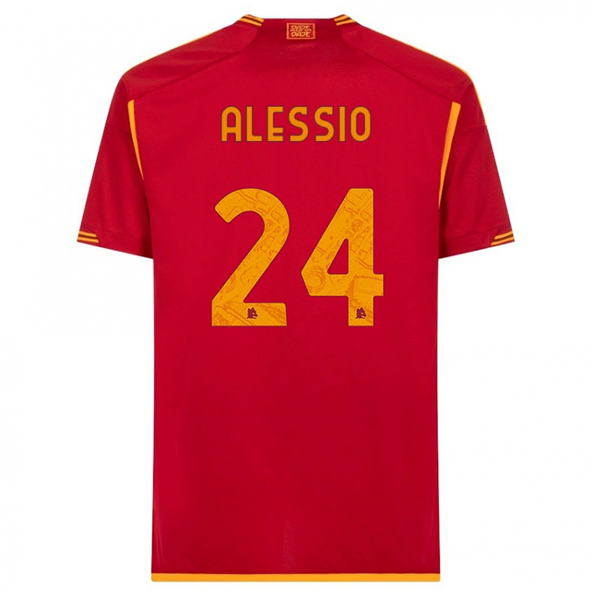 Mænd Filippo Alessio #24 Rød Hjemmebane Spillertrøjer 2023/24 Trøje T-Shirt