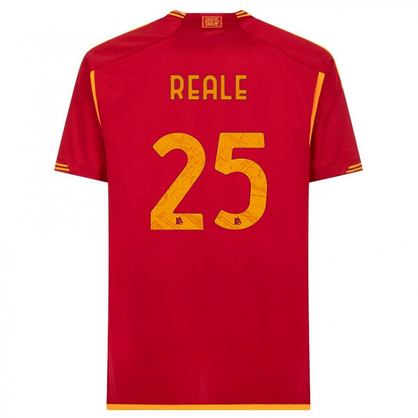 Mænd Filippo Reale #25 Rød Hjemmebane Spillertrøjer 2023/24 Trøje T-Shirt