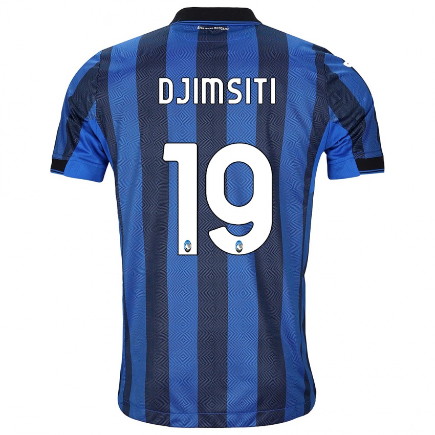 Mænd Berat Djimsiti #19 Sort Blå Hjemmebane Spillertrøjer 2023/24 Trøje T-Shirt