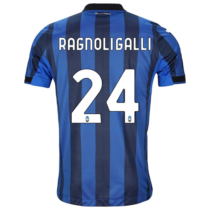 Mænd Federico Ragnoli Galli #24 Sort Blå Hjemmebane Spillertrøjer 2023/24 Trøje T-Shirt