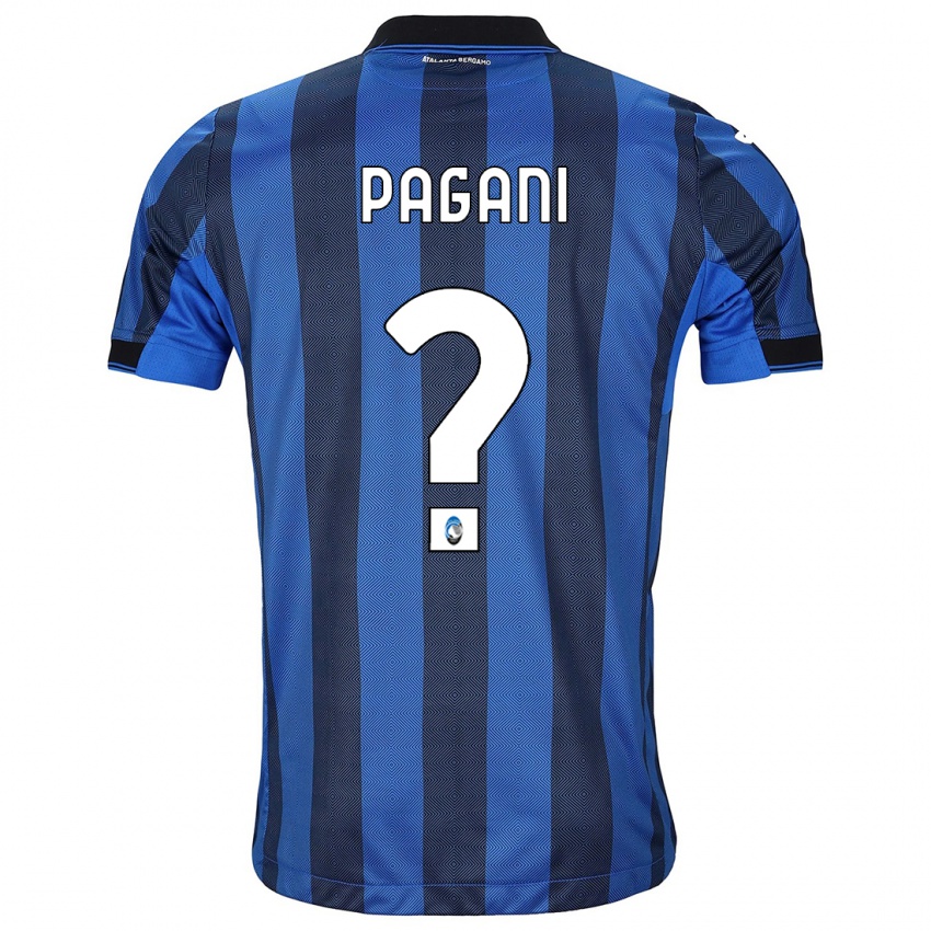 Mænd Federico Pagani #0 Sort Blå Hjemmebane Spillertrøjer 2023/24 Trøje T-Shirt