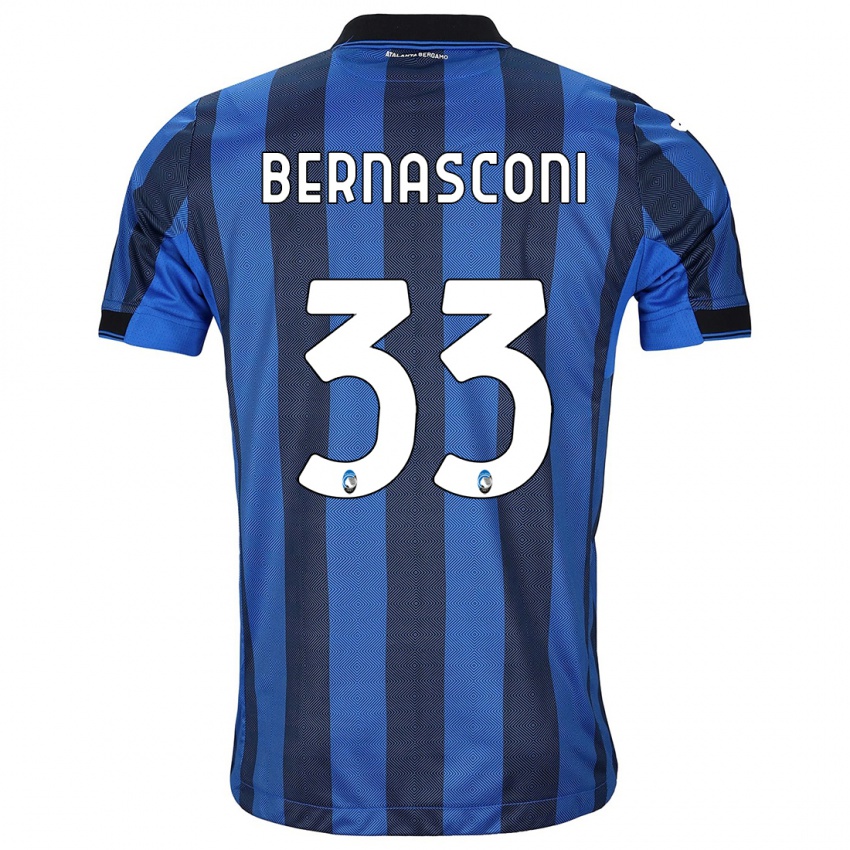 Mænd Lorenzo Bernasconi #33 Sort Blå Hjemmebane Spillertrøjer 2023/24 Trøje T-Shirt
