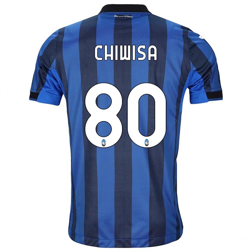 Mænd Mannah Chiwisa #80 Sort Blå Hjemmebane Spillertrøjer 2023/24 Trøje T-Shirt