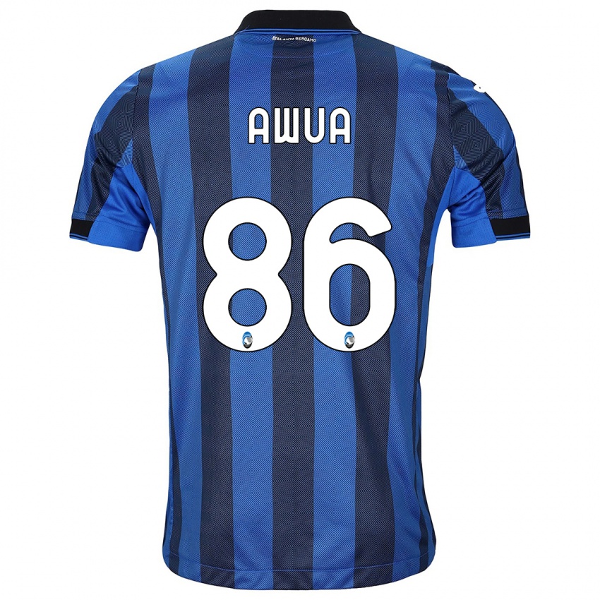 Mænd Theophilus Awua #86 Sort Blå Hjemmebane Spillertrøjer 2023/24 Trøje T-Shirt