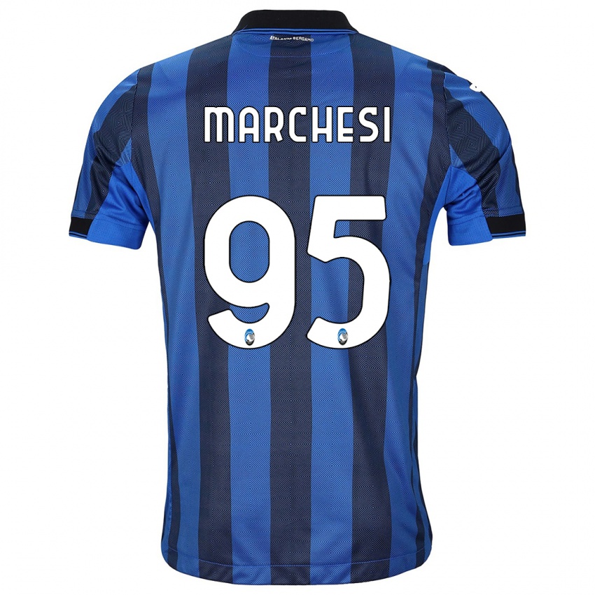 Mænd Silvia Marchesi #95 Sort Blå Hjemmebane Spillertrøjer 2023/24 Trøje T-Shirt