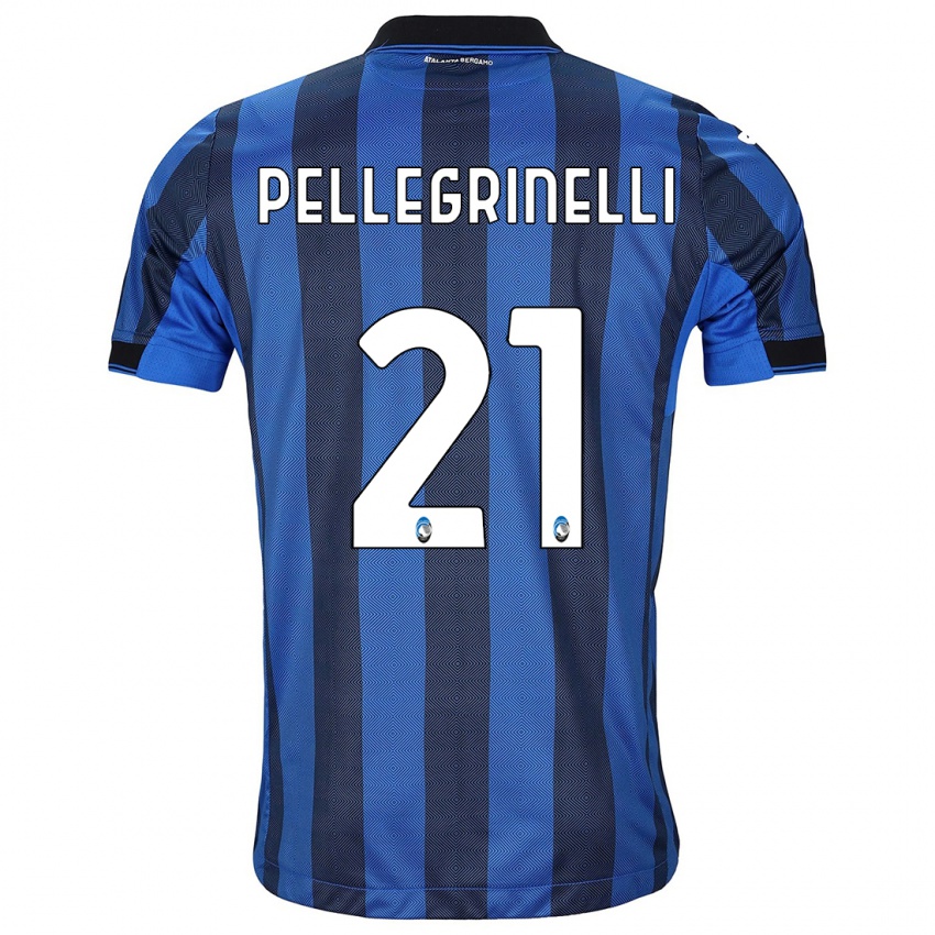 Mænd Giorgia Pellegrinelli #21 Sort Blå Hjemmebane Spillertrøjer 2023/24 Trøje T-Shirt