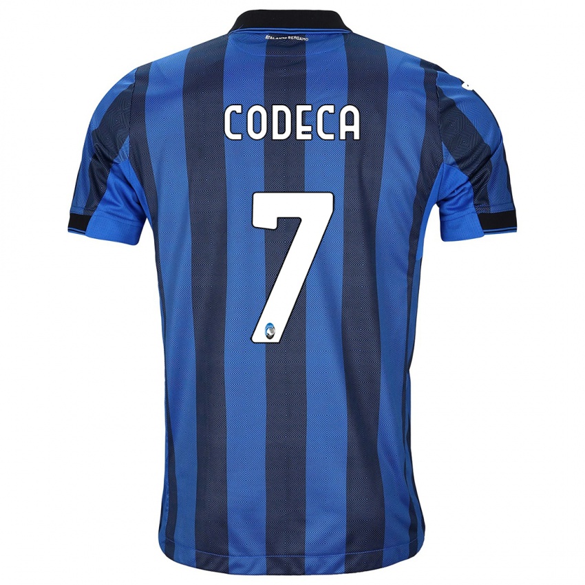 Mænd Bianca Codeca #7 Sort Blå Hjemmebane Spillertrøjer 2023/24 Trøje T-Shirt